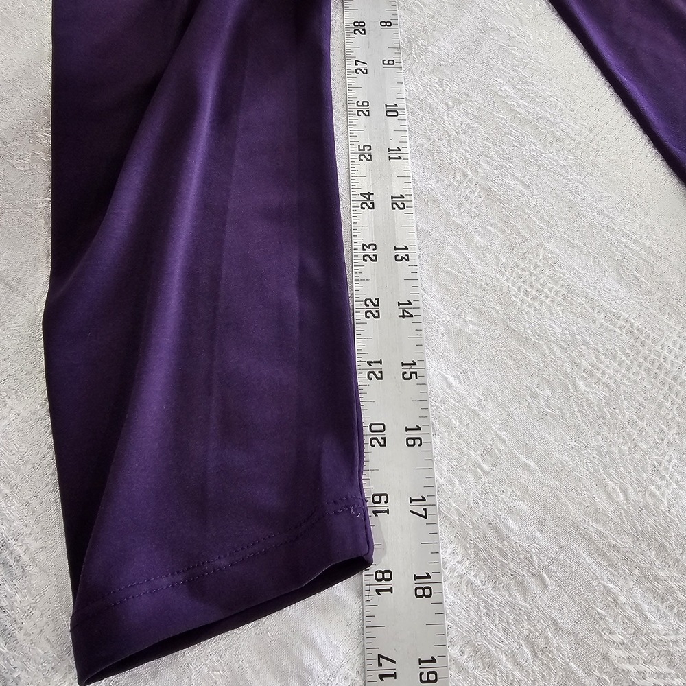 Christopher & Banks Purple Open Front Cardigan L NWT Burnout Velvet Trim Long Sl - Picture 14 of 14